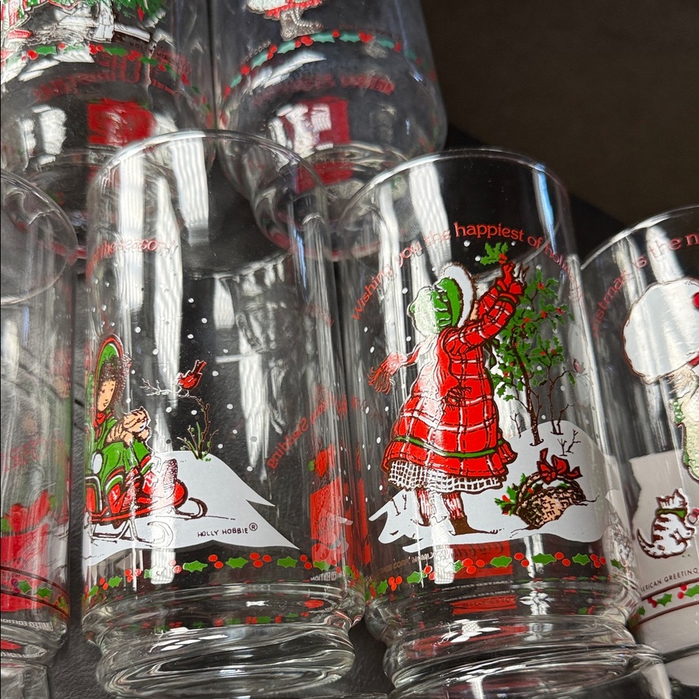 Charming Vintage Holly hobby Coca Cola Glass Set by American greeting - Picture 6 of 7